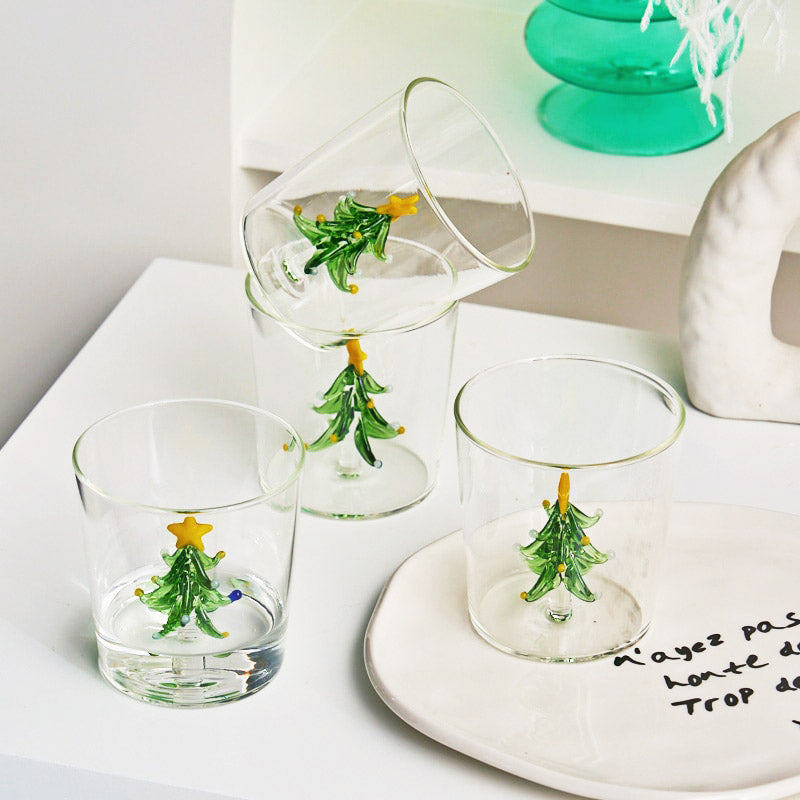 Dreamy Christmas Tree Glass Cup