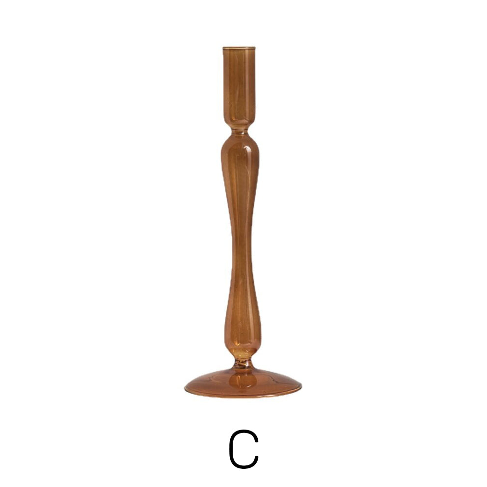 Amber Modern Glass Candle Holder - view 12