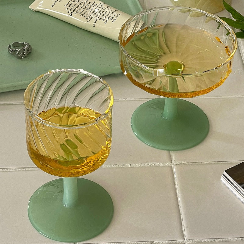 Vintage Style Wine Glass