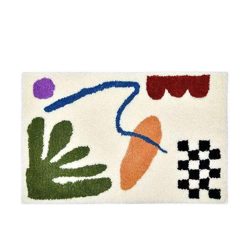 Retro Chessboard Plaid Bath Mats Fluffy Grids, Checkerboard Mat for Bathroom - view 19
