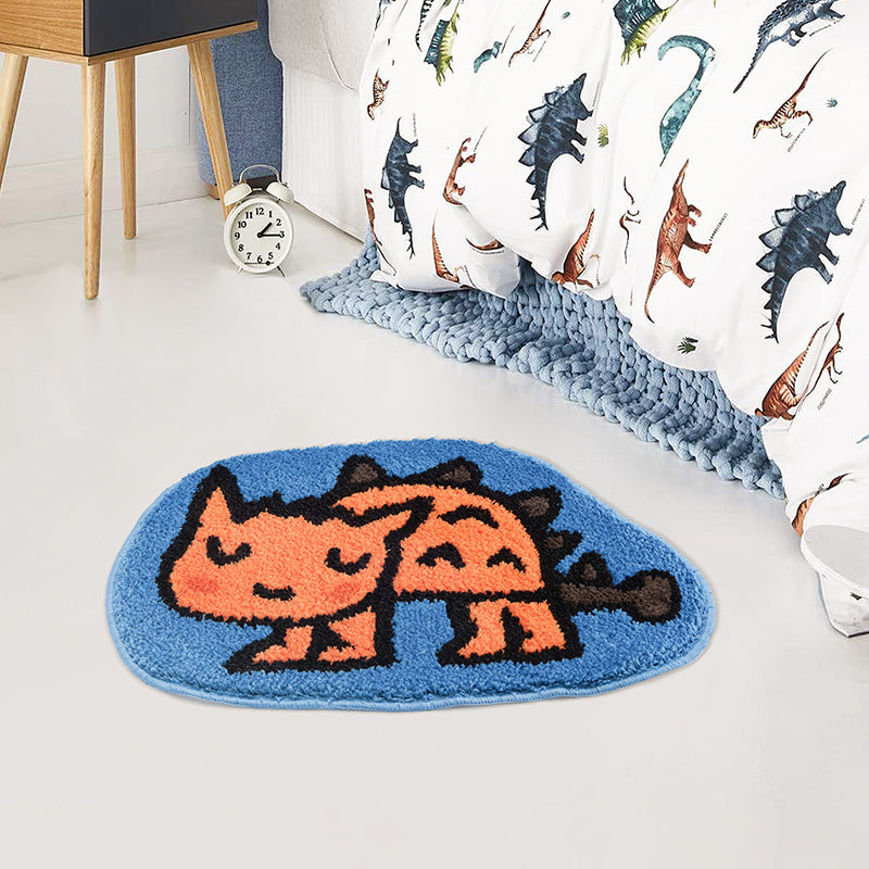 Smiling Abstract Dragon Bath Mat