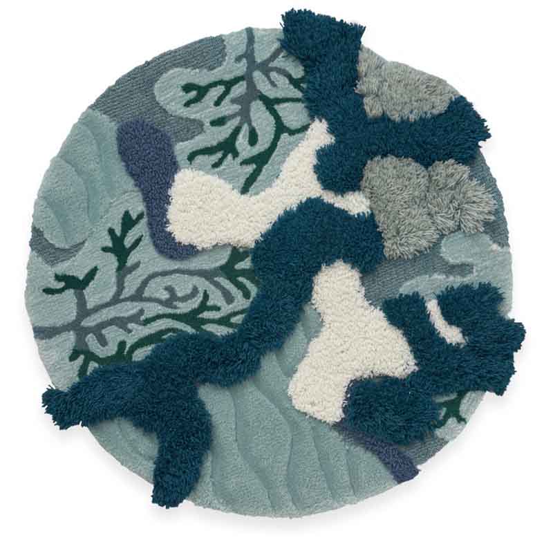 Teal Coral Area Rug Mom‘s Day Gift - Feblilac® Mat