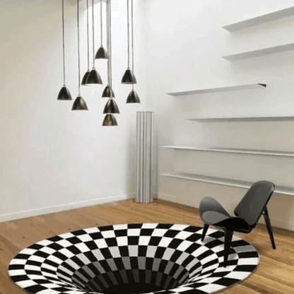 Vortex Rug - Handcrafted 3D Illusion House Rug - Feblilac® Mat