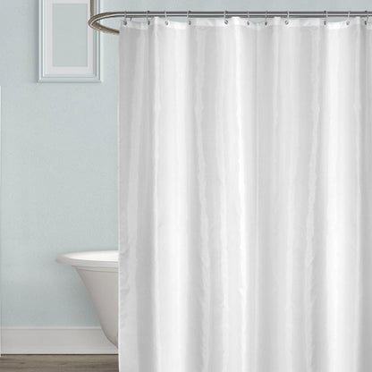 White Shower Curtain with or without hooks, Thick Pure Color Shower Curtain For Bathroom, Waterproof Fabric Curtains, Customized Extra Long Shower Curtains