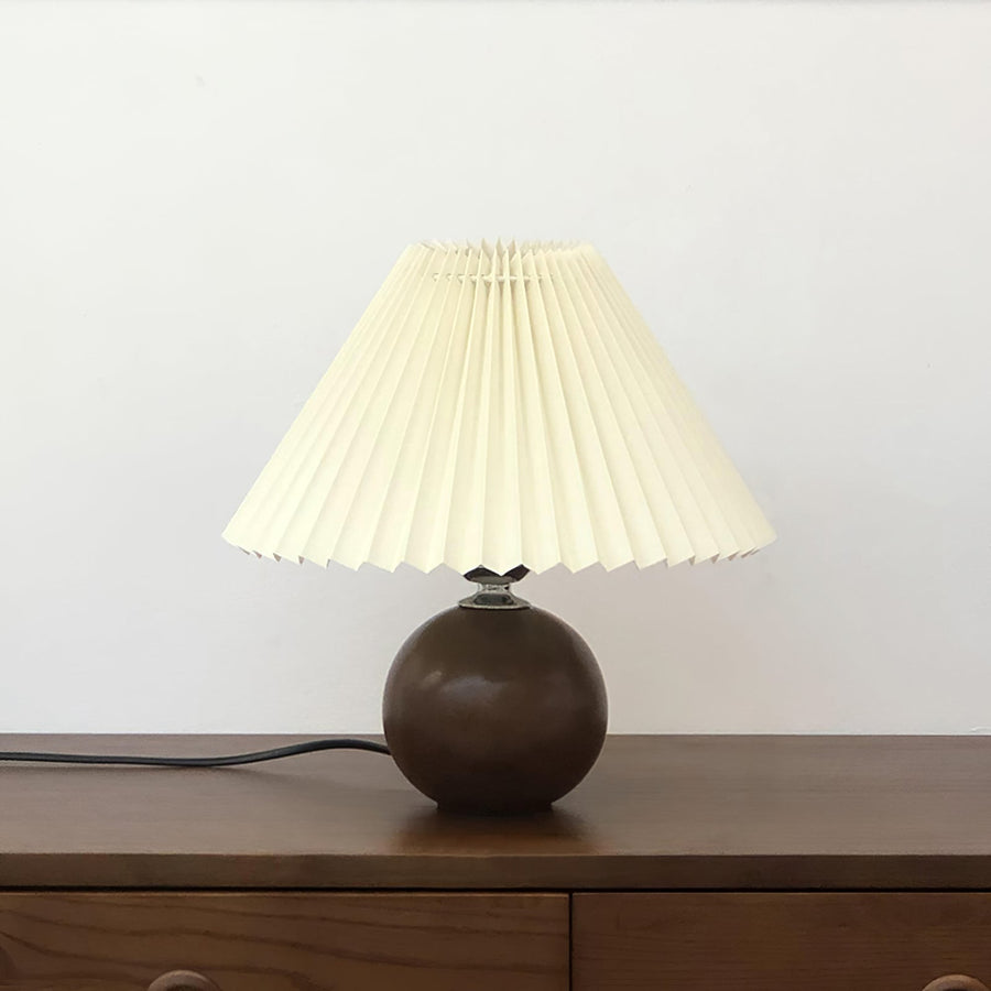 Wooden Pleated Table Lamp - view 4