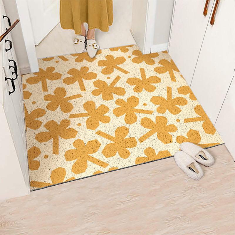 Yellow Flower Pattern Entrance Door Mat - Feblilac® Mat