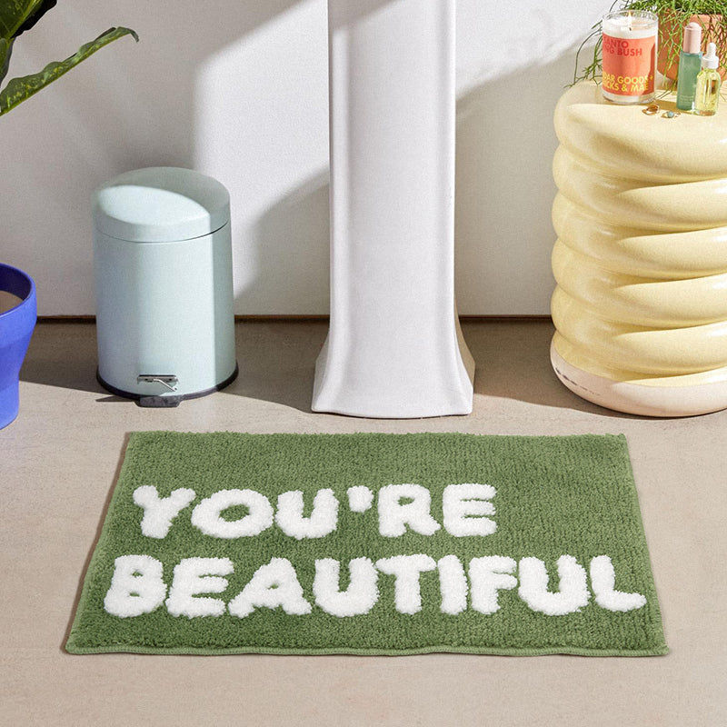 You Are Beautiful Bathroom Mat, 40x60cm - Feblilac® Mat