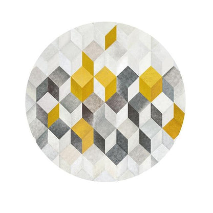 Abstract Geometry Round Floor Rug Collection - Feblilac® Mat