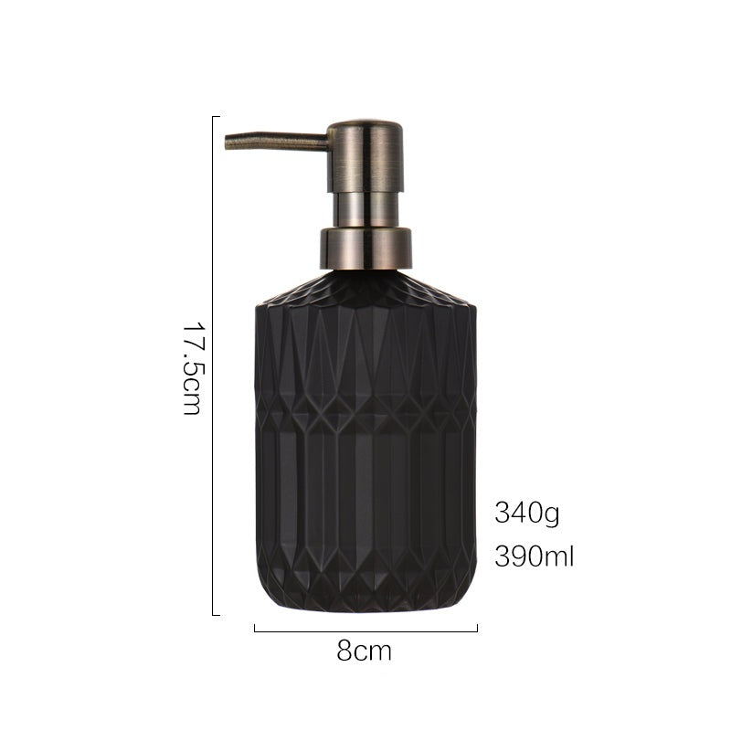 Nordic Style Luxury Glass Soap Dispenser, Lotion Hand Sanitizer Bottle for Bathroom Kitchen - view 7