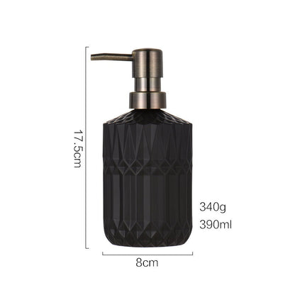 Nordic Style Luxury Glass Soap Dispenser, Lotion Hand Sanitizer Bottle for Bathroom Kitchen