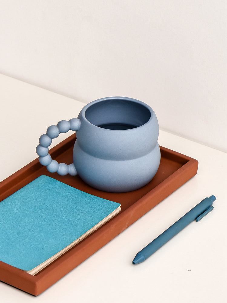 Nordic Pearl Style Ceramic Mug, Cute Chubby Coffee Cup