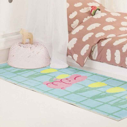 Bunny and Flowers Bedroom Runner