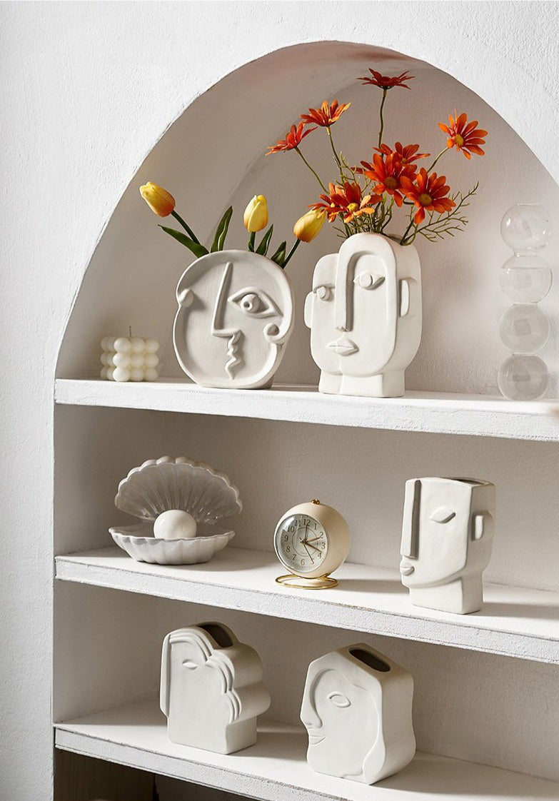 Ceramic Facial Figure Vase - view 3