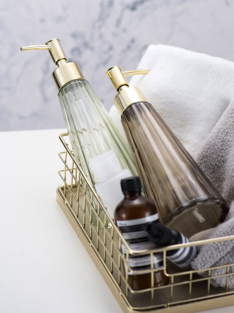 Nordic style light luxury umbrella glass lotion bottle household hand sanitizer bottle sub-bottling shower gel - view 3