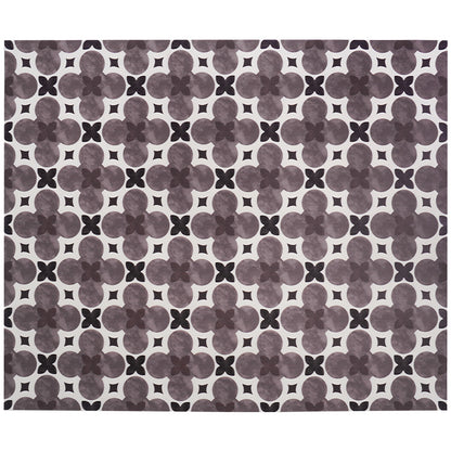 Dark Grey Flower Door Mat