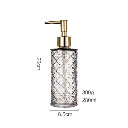 Nordic style retro glass lotion bottle light luxury hand sanitizer bottle sub-bottling hotel shower milk bottle