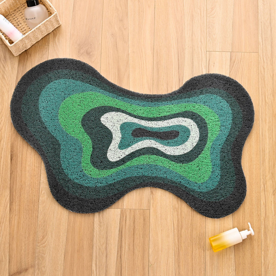 Feblilac Green Dizzy PVC Coil Door Mat