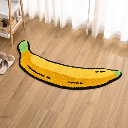 Feblilac Yellow Banana Tufted Bath Mat