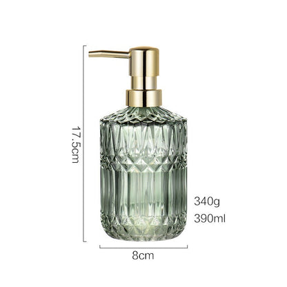 Nordic Style Luxury Glass Soap Dispenser, Lotion Hand Sanitizer Bottle for Bathroom Kitchen