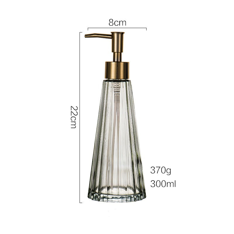 Nordic style light luxury umbrella glass lotion bottle household hand sanitizer bottle sub-bottling shower gel bottle