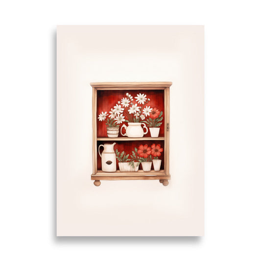 Shelf with Flowers