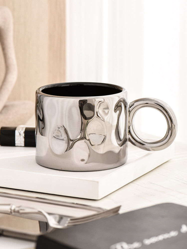 Nordic Style Ceramic Mug, Splashing Ink Cupe
