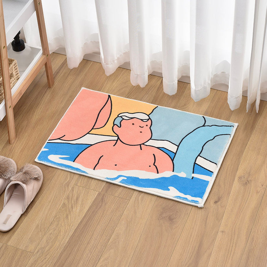 Feblilac Hot Spring Boy Bathroom Mat Multiple Sized Clearance Sale - Feblilac® Mat