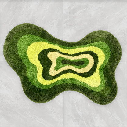 Feblilac Irregular Dizzy Green Leave Bath Mat 60x90cm - Feblilac® Mat