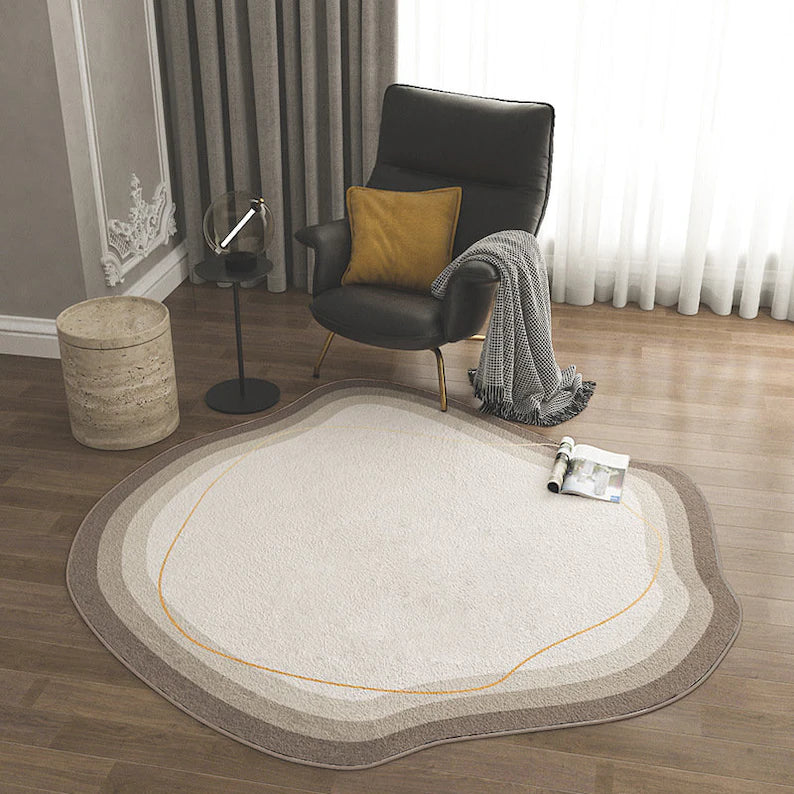 Irregular Round Light Luxury Plush Carpet - Feblilac® Mat