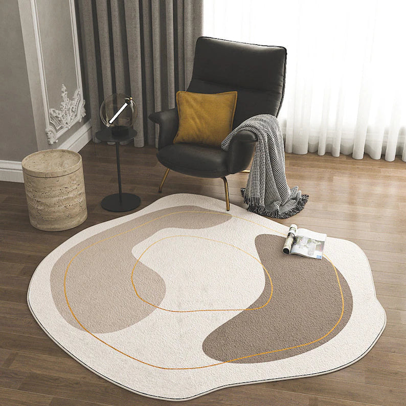 Irregular Round Light Luxury Plush Carpet - Feblilac® Mat