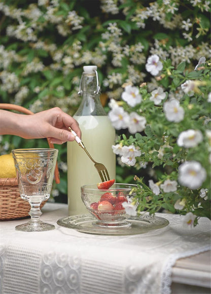 Stainless Steel Fork, Golden Steel and Ceramic Tableware