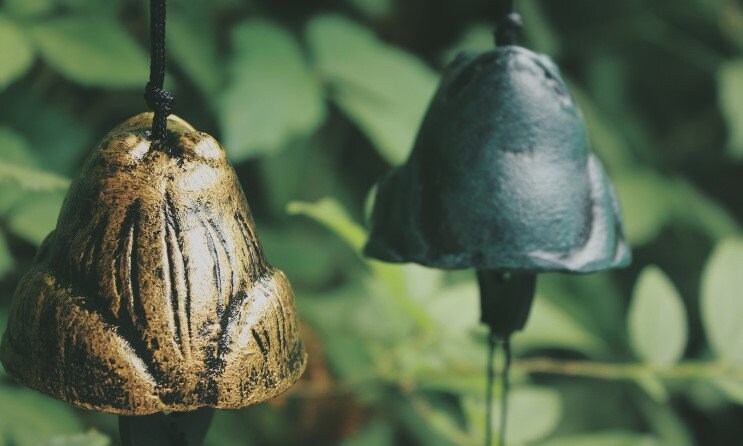 Japanese Style Metal Frog Wind Chime - view 3