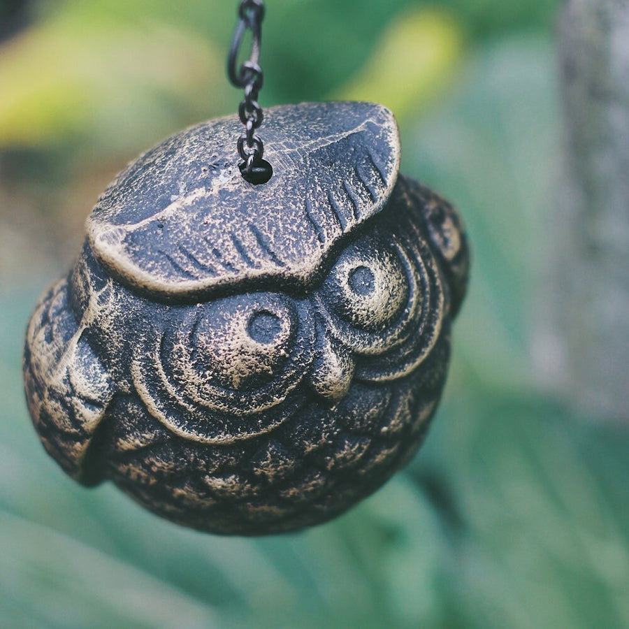 Cute Owl Metal Wind Chime, Iron Metal Bell Ring Windchime - view 3