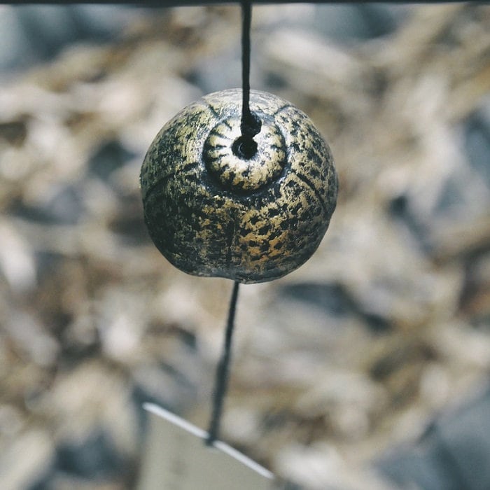 Japanese Style Metal Flower Wind Chime - view 2