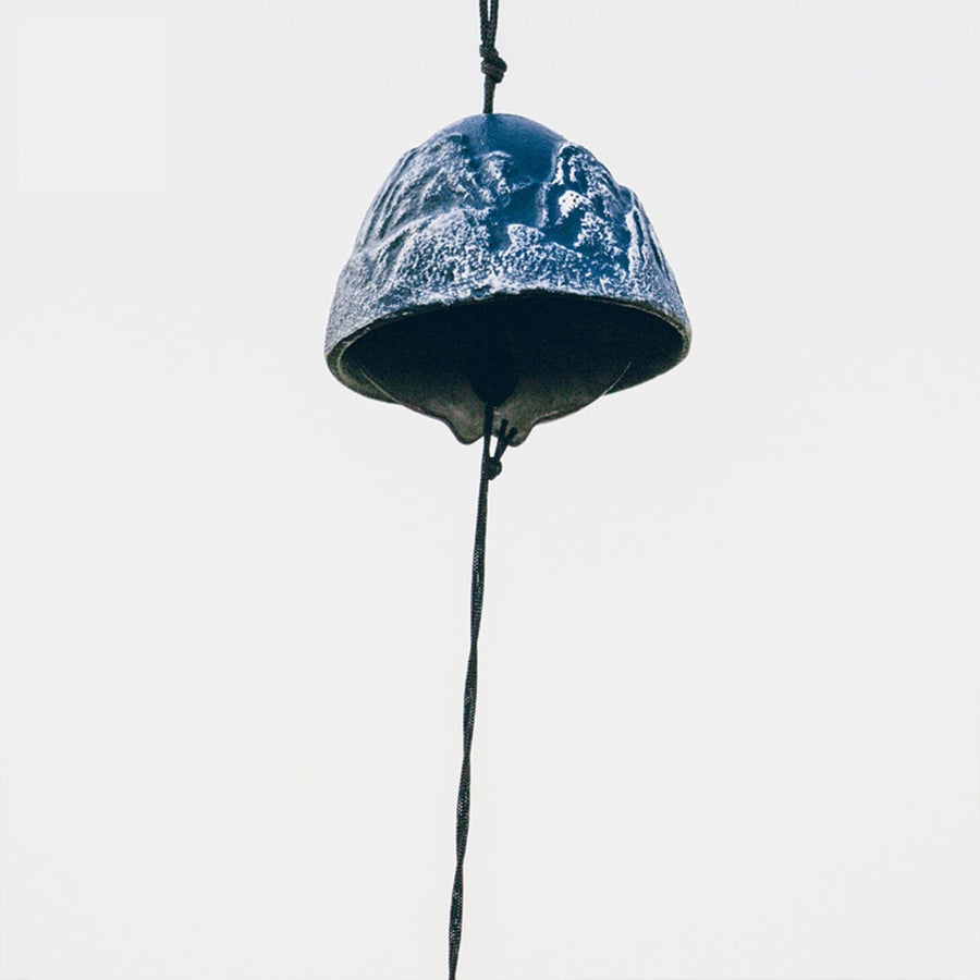 Metal Snow Mountain Wind Chime, Blue White Iron Bell Ring Windchime - view 4