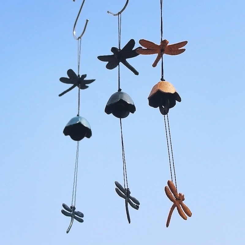 Dragonfly Wind Chime, Japanese Style Iron Bell Ring Windchime - view 4