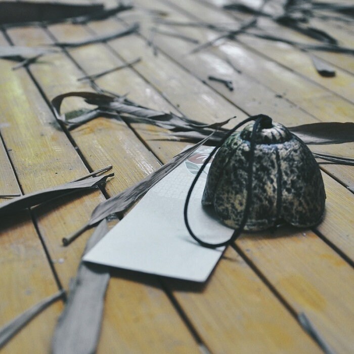 Japanese Style Metal Flower Wind Chime - view 3