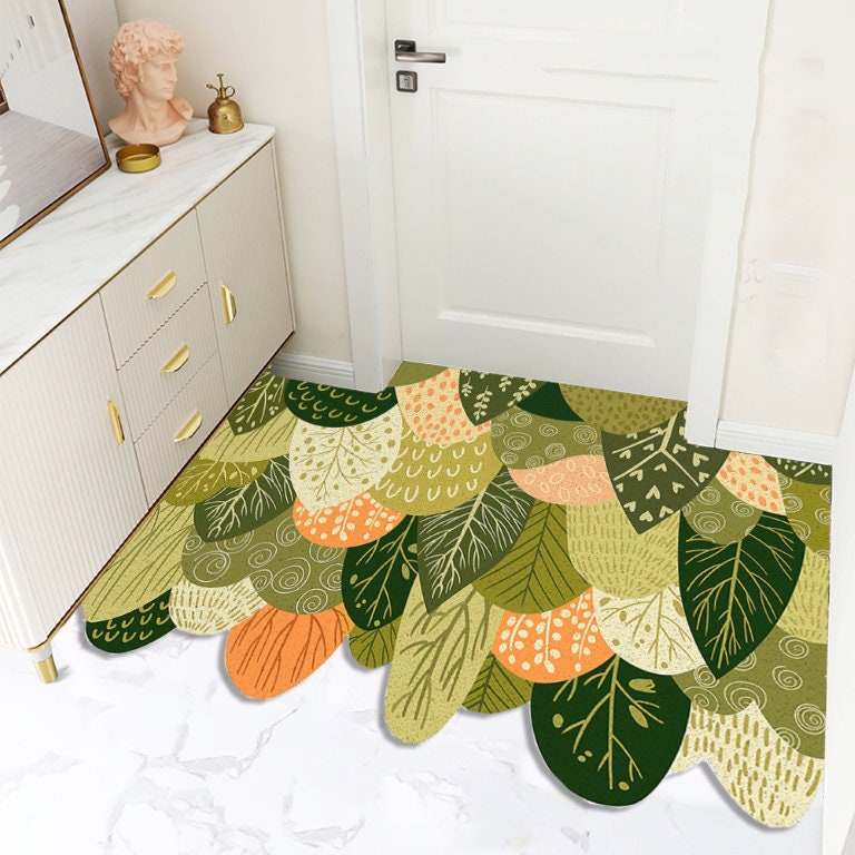 Feblilac Green Forest Door Entrance Mat Rug Mom‘s Day Gift
