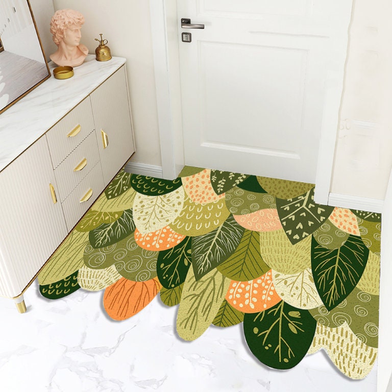 Feblilac Green Forest Door Entrance Mat Rug Mom‘s Day Gift - view 2
