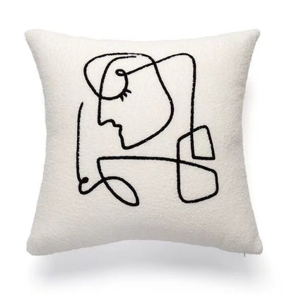 Minimalist Pillowcase, Abstract Scandinavian Style Pillow Cover, Bedroom Living Room Home Decor