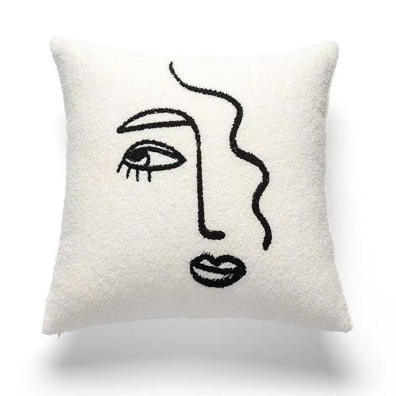 Minimalist Pillowcase, Abstract Scandinavian Style Pillow Cover, Bedroom Living Room Home Decor