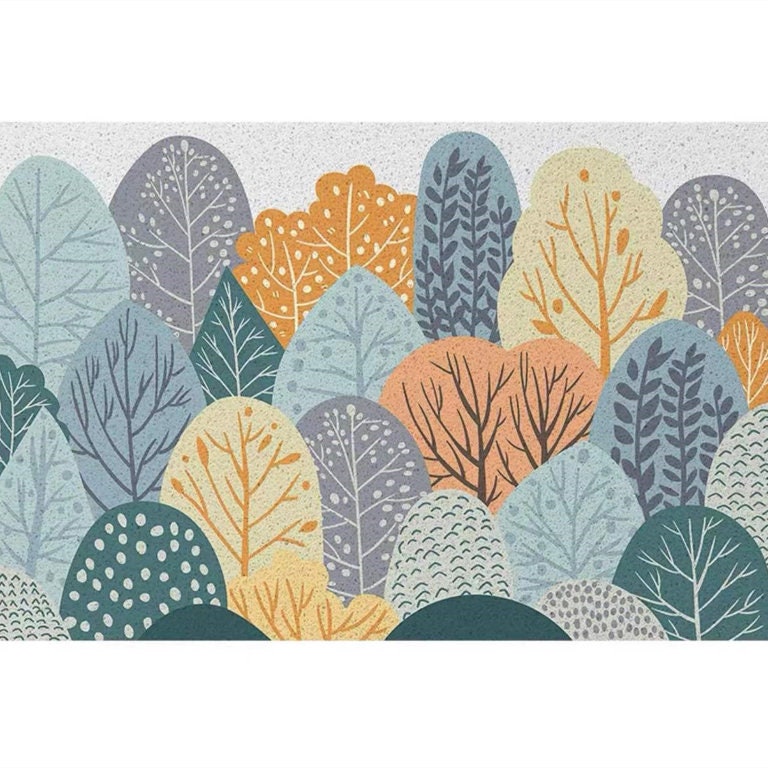 Feblilac Green Forest Door Entrance Mat Rug Mom‘s Day Gift - view 4