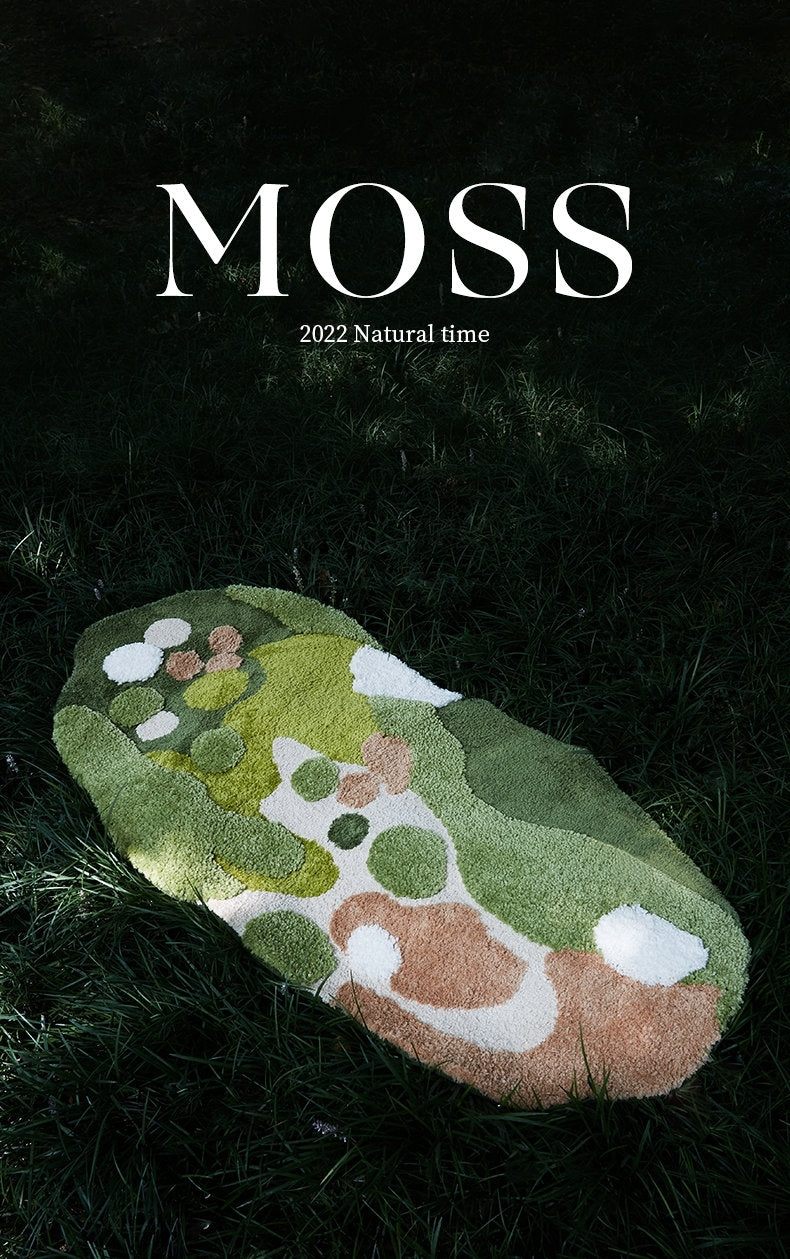 Natural Green Moss Series Abstract Rug, Small Area Rug - view 3