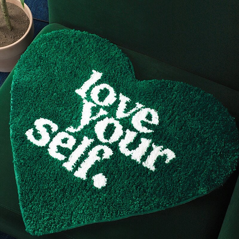 Tufted Love Yourself Rug | Decorative, Soft, Fluffy &amp; Non-Slip
