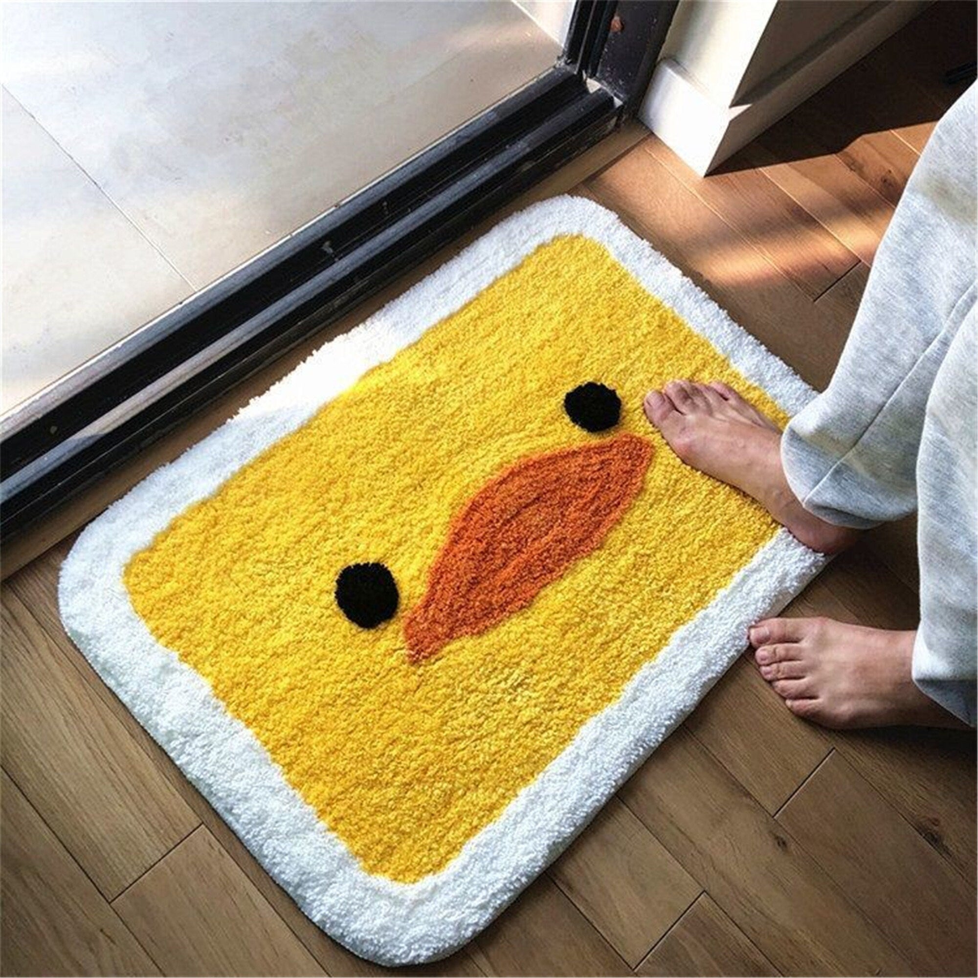Funny Emoji Rug, Interesting Toilet Floor Mat, Fun Bath Rug, Non Slip Bathroom Rug, Dorm Room Area Rug, Gift For Kid Room, Housewarming Gift