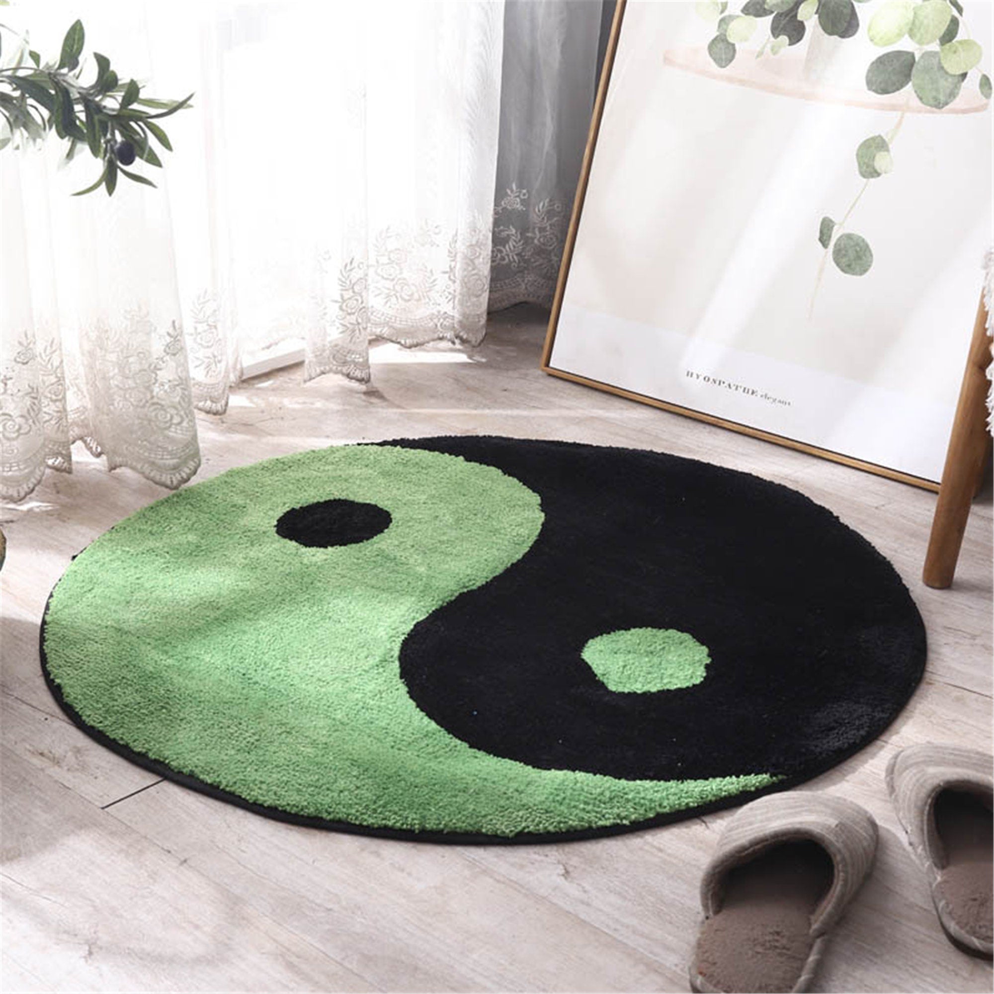 YIN YANG Rug, Yinyang Bedroom Area Rugs, Hand Tufted Handmade Rug, Yoga Meditation Decor, Aesthetic Carpet, Y2K Home Decor,Housewarming Gift