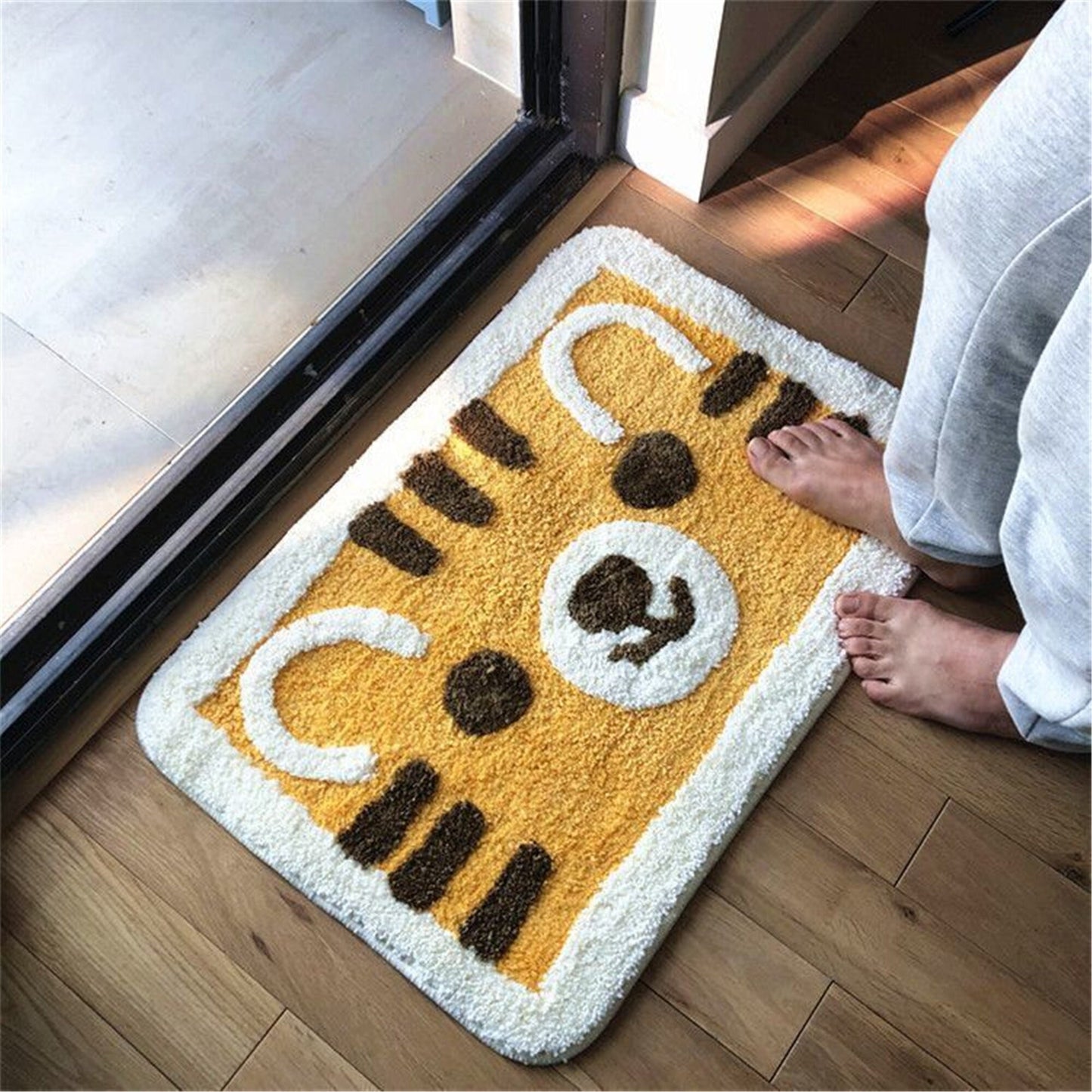 Funny Emoji Rug, Interesting Toilet Floor Mat, Fun Bath Rug, Non Slip Bathroom Rug, Dorm Room Area Rug, Gift For Kid Room, Housewarming Gift