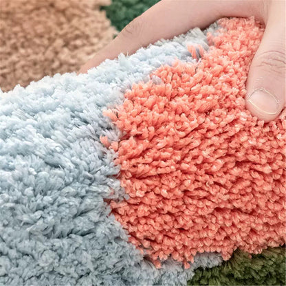 Summer Moss Irregular Rug, Soft 3D Area Rug, Hand Tufted Fluffy Rug, Large Bedroom Carpet, Washable Non-Slip Bath Mat, Cottagecore Decor