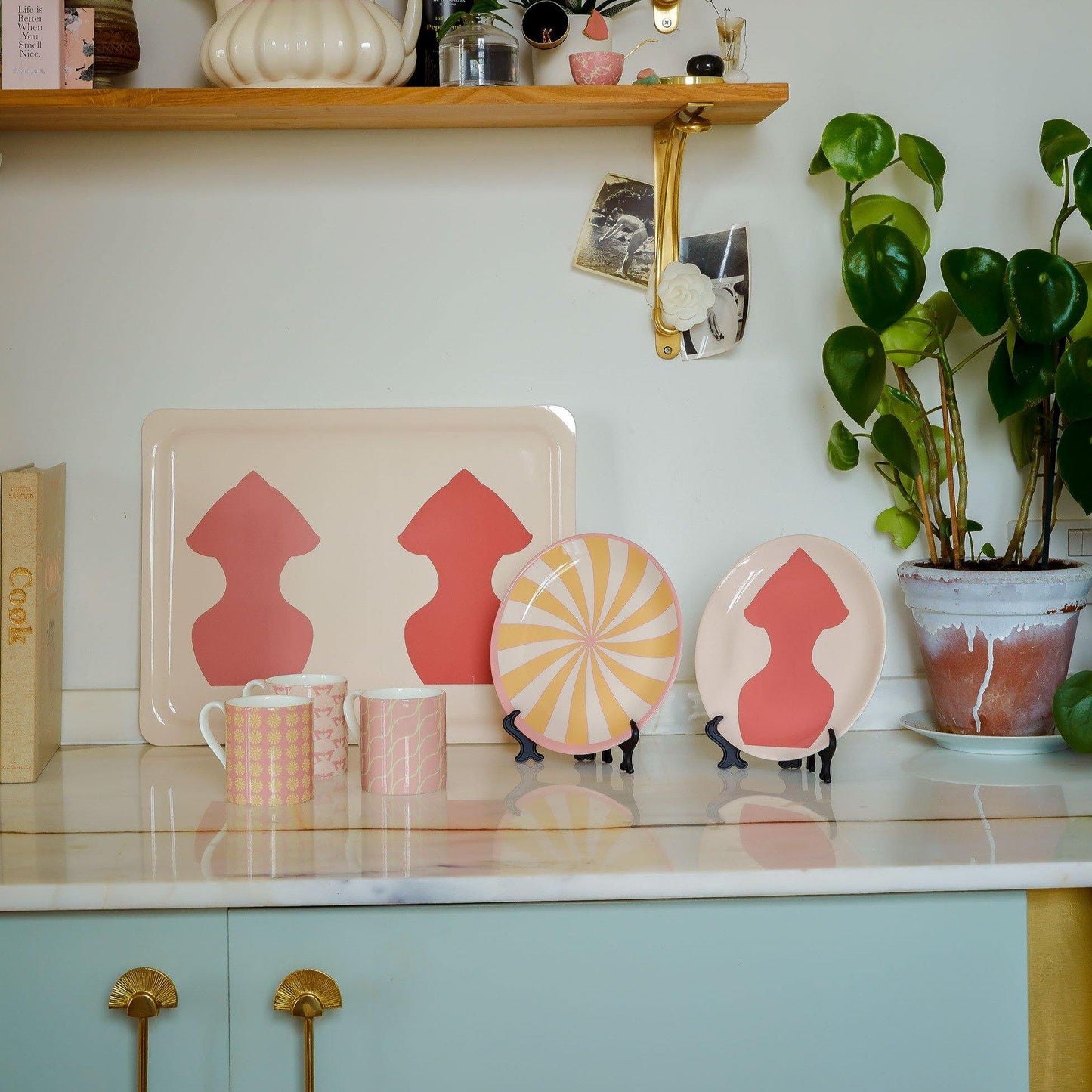 Pink Candy Swirl Dots Mug