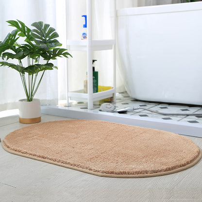 Feblilac Semicircle Solid Yellow Tufted Bath Mat - Feblilac® Mat